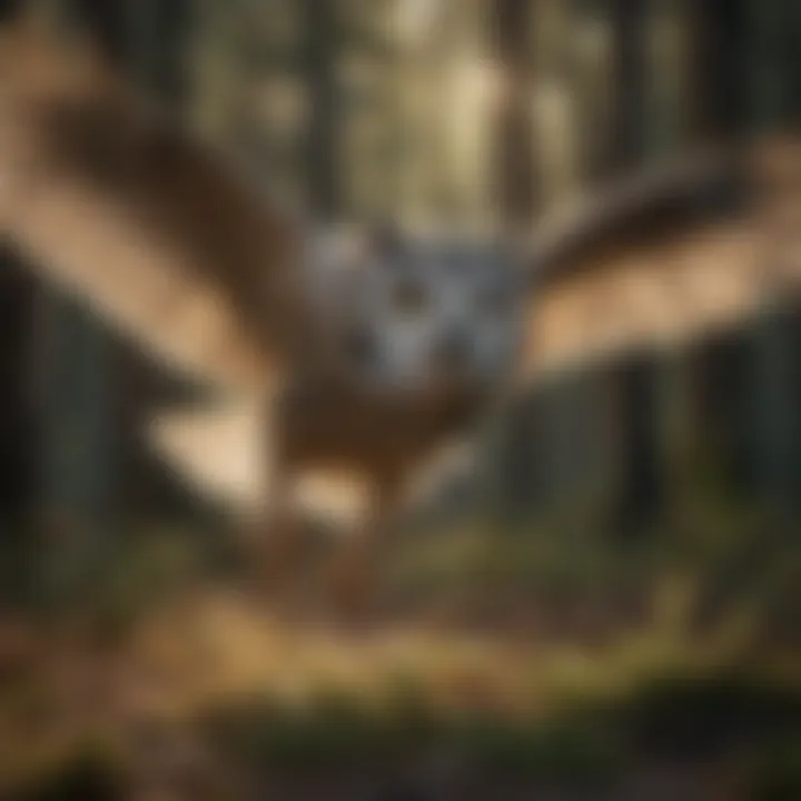 An owl in flight, demonstrating its formidable hunting skills