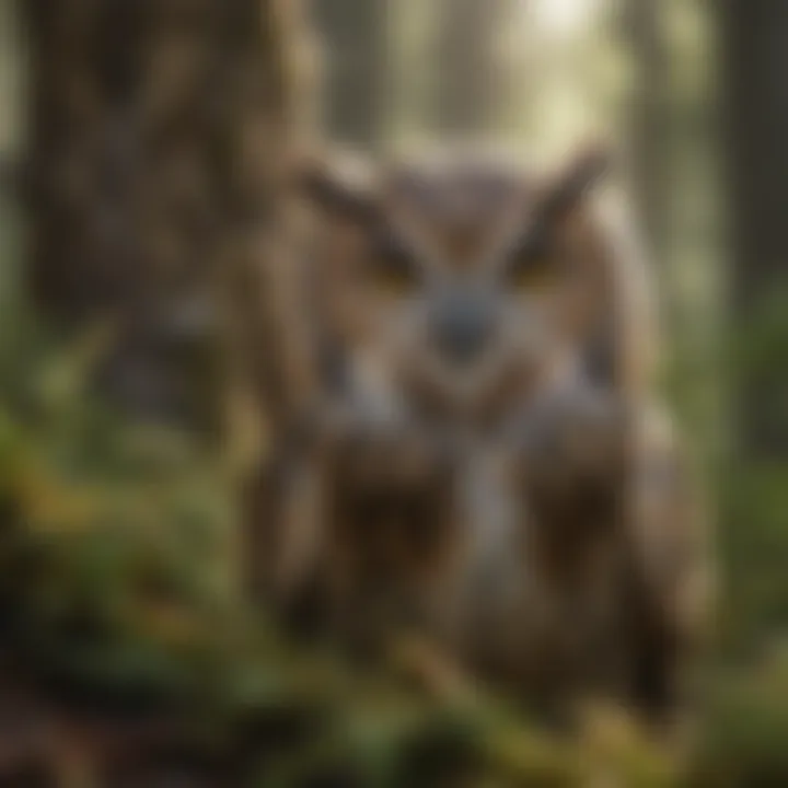 Diverse owl species nestled in their natural habitat