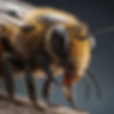 Biting Bee Anatomy Close-Up Biting Bee Anatomy Close-Up