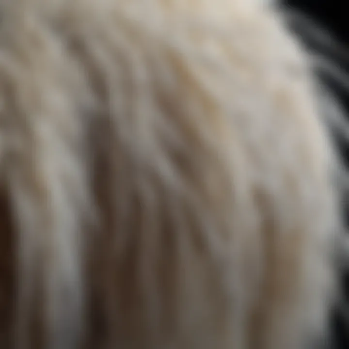 Close-up of Intricate Goat Beard Texture and Patterns