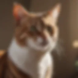 Graceful female cat in a natural pose, showcasing her elegance