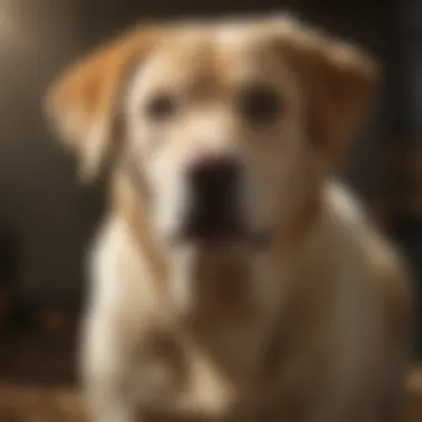 Active Labrador Retriever thriving on optimal nutrition Labrador Retriever being active and lively thanks to proper diet