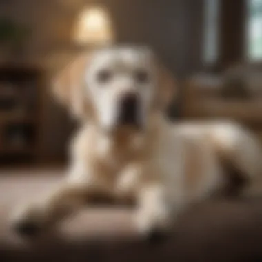 Labrador Retriever Relaxing at Home