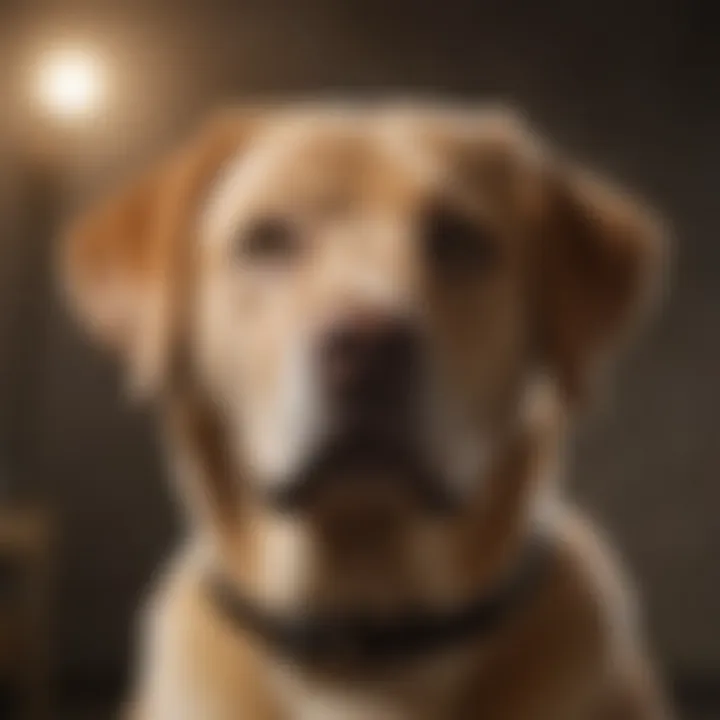 Labrador Retriever with shiny coat from premium dog food