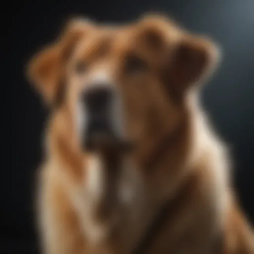 Majestic canine with luscious fur