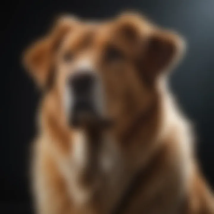 Majestic canine with luscious fur