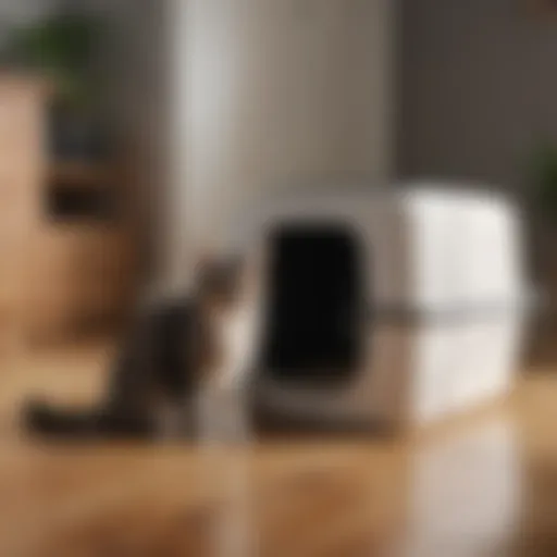 Spacious litter box designed for multiple cats