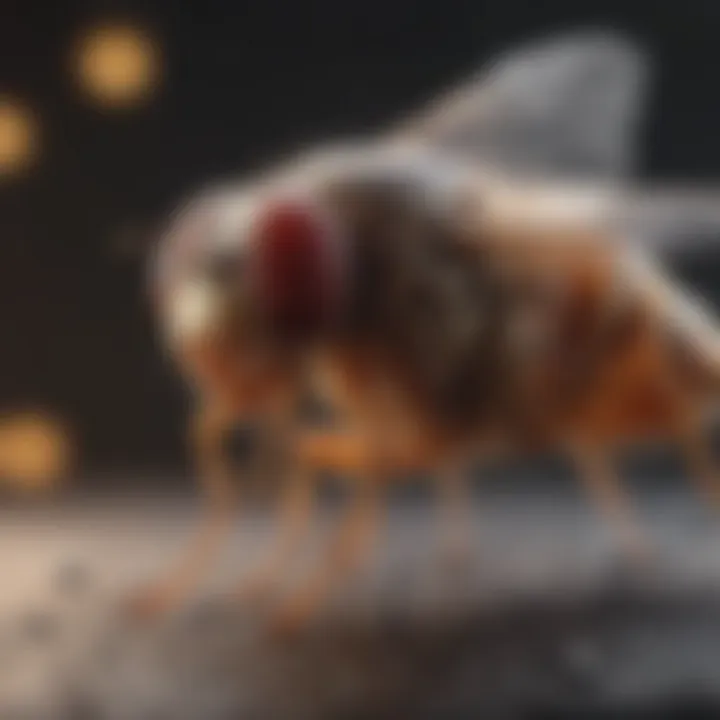 Fruit fly larvae in their developmental stage