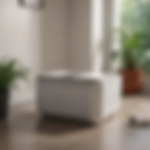 A modern automated litter maid box showcasing its sleek design