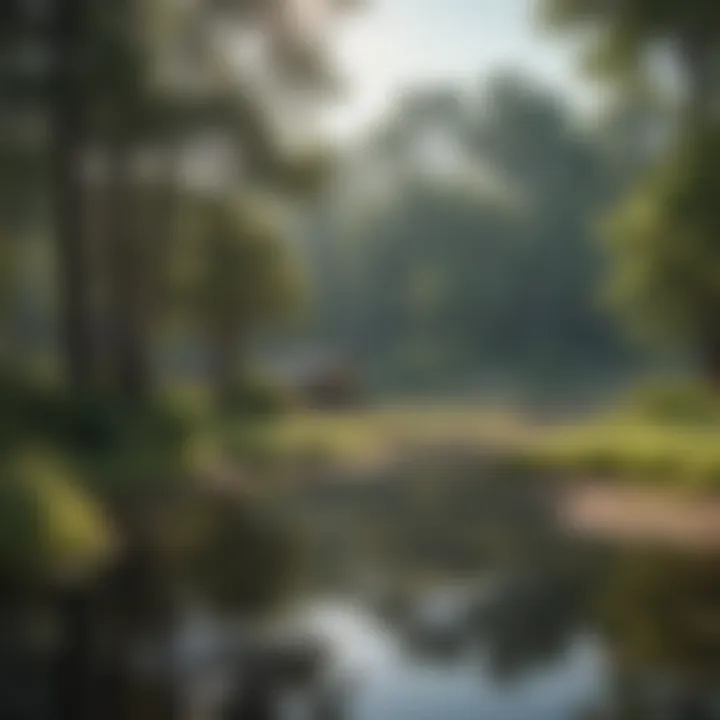 Lush Greenery Surrounding Campground Lake