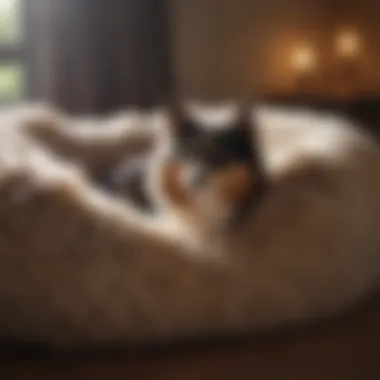 Luxurious Faux Fur Burrow Dog Bed