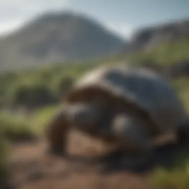 Magnificent Giant Tortoise in Galapagos