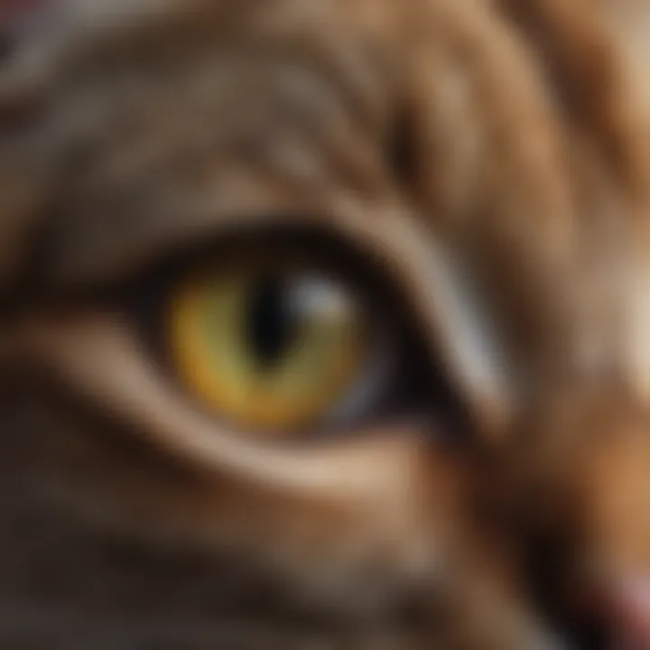 Close-up of Maine Cat's mesmerizing eyes