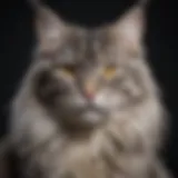 Majestic Maine Coon cat with silver tabby coat