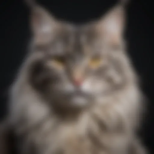 Majestic Maine Coon cat with silver tabby coat