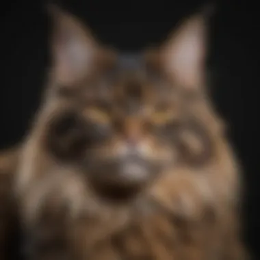 Tortoiseshell Maine Coon Cat Maine Coon cat showcasing rare tortoiseshell pattern