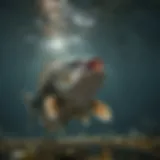 Majestic big bass swimming gracefully in local waters