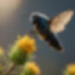 Majestic Carpenter Bee in Flight