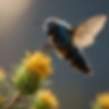Graceful Flight of the Carpenter Bee Majestic Carpenter Bee in Flight