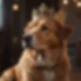 Majestic dog with crown
