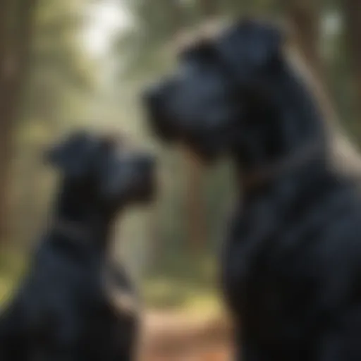 Majestic Giant Schnauzer gazing into the distance