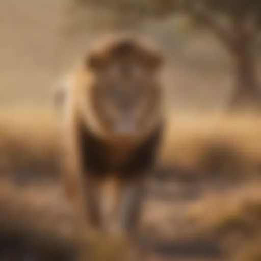 Majestic Lion in Savanna