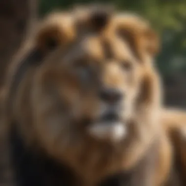 Majestic Lion in Wisconsin Dells Zoo