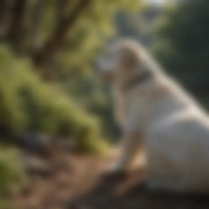 Majestic Pyrenees standing in a serene setting