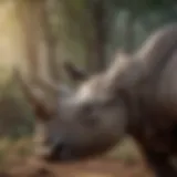 Majestic Rhinoceros Horns