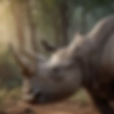 Majestic Rhinoceros Horns