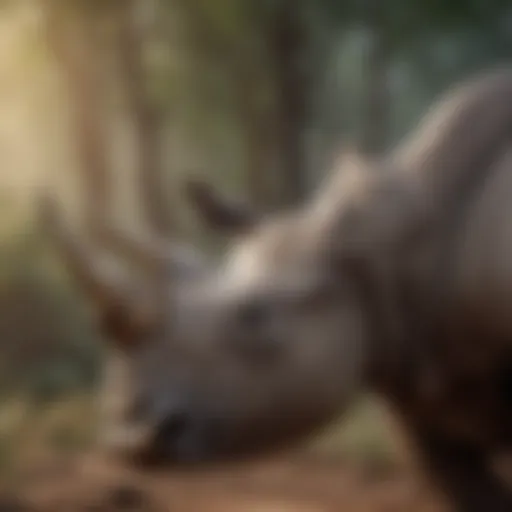 Majestic Rhinoceros Horns