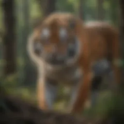 Majestic Tiger Camouflaged in Forest