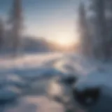Majestic winter landscape at Devils Lake