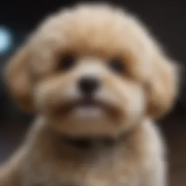 Maltipoo with shiny, tangle-free fur