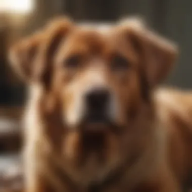 Dog with upset stomach