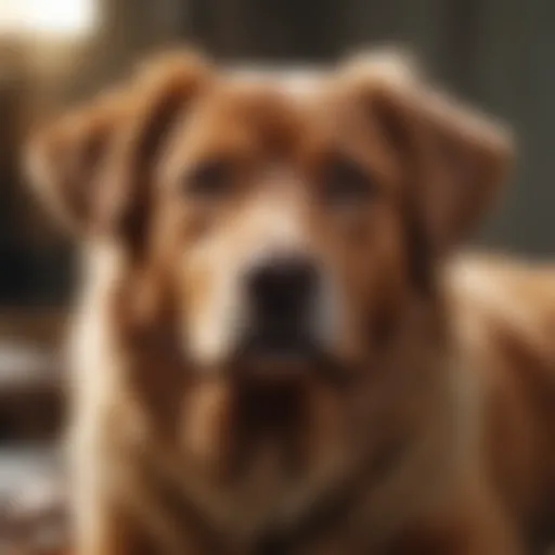 Dog with upset stomach