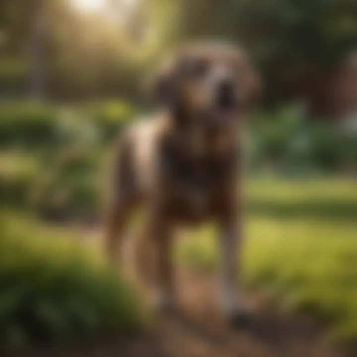 A landscaped yard that incorporates dog-friendly plants