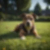 A lush lawn suffering from dog urine stains