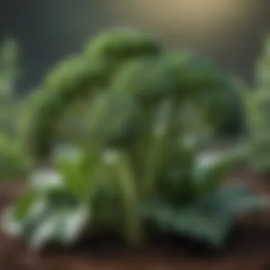 Broccoli Plant with Lush Green Leaves