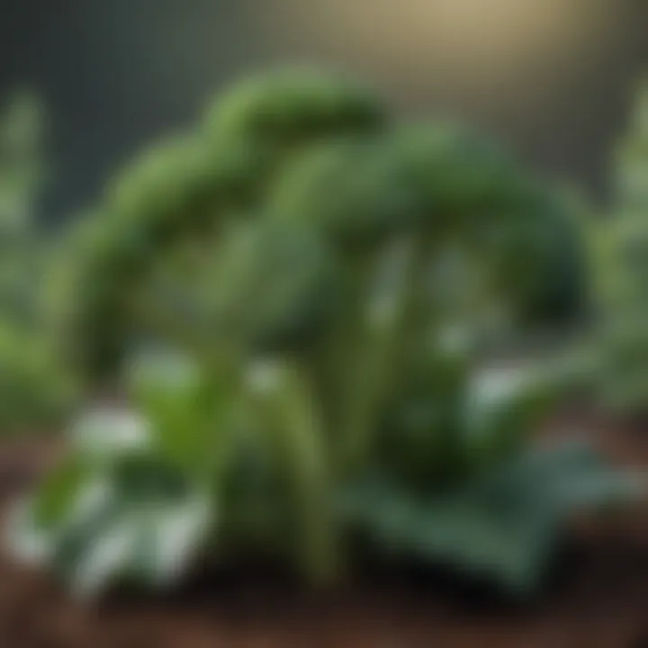 Broccoli Plant with Lush Green Leaves