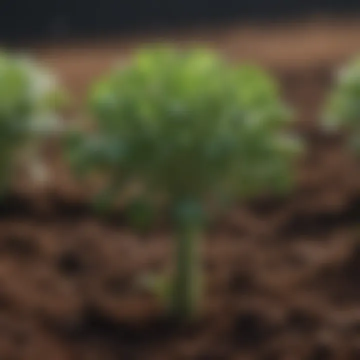 Broccoli Seedling in Rich Soil