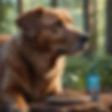 Mature dog enjoying Blue Wilderness Senior Dog Food