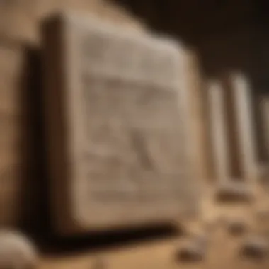 Stone tablets inscribed with Mesopotamian religious texts