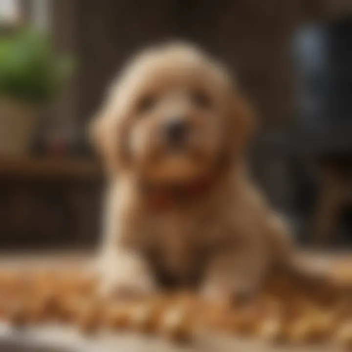 Mini Goldendoodle with premium dog food ingredients