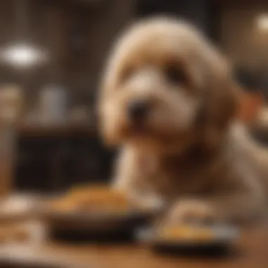 Tailored Nutrition for Mini Goldendoodles Mini Goldendoodle with tailored dog food for optimal health