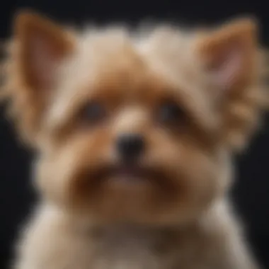 Mini Yorkie Poodle displaying its intelligent and expressive eyes