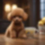 Miniature Toy Teacup Poodle in a playful pose