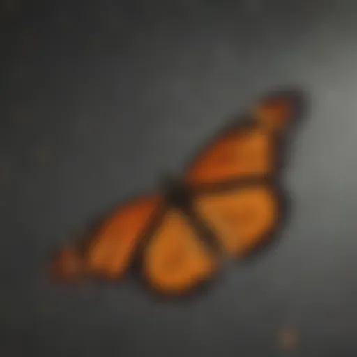 Monarch Butterfly in Flight