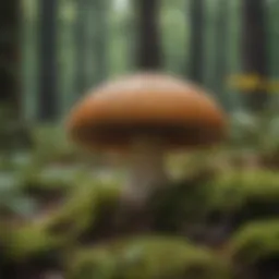 Mushroom Specimen in Lush Forest