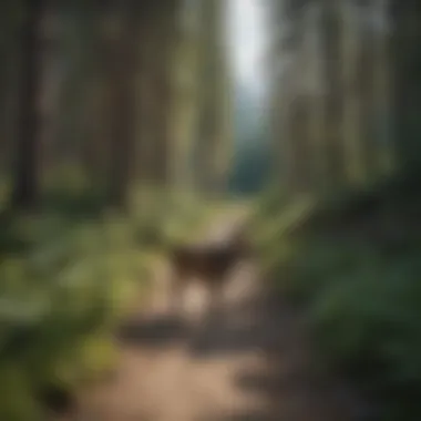 Breathtaking hiking trail through dense forest